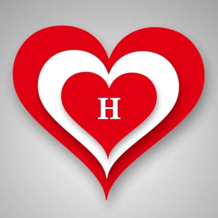 H Letter Images in Heart H Letter Images in Heart
