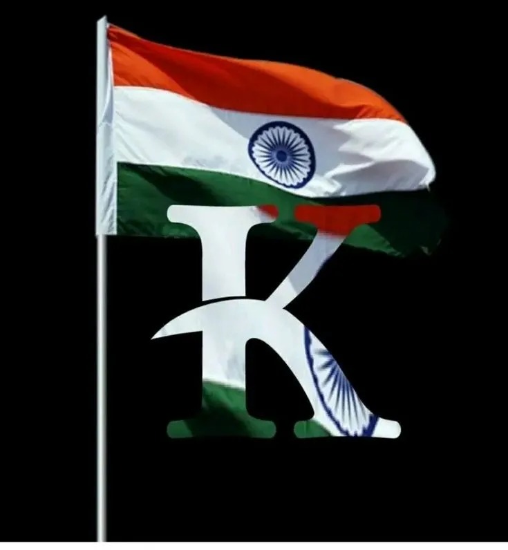 K Letter Tiranga Image K Letter Tiranga Image