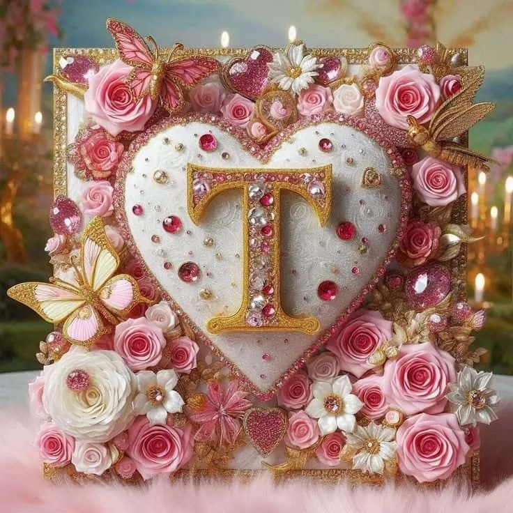 T Letter Images in Heart T Letter Images in Heart